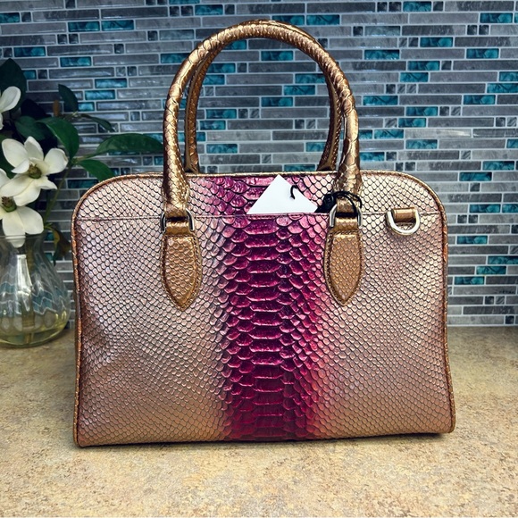 NWT Brahmin Marissa Pomegranate Harkness purse - Picture 3 of 7